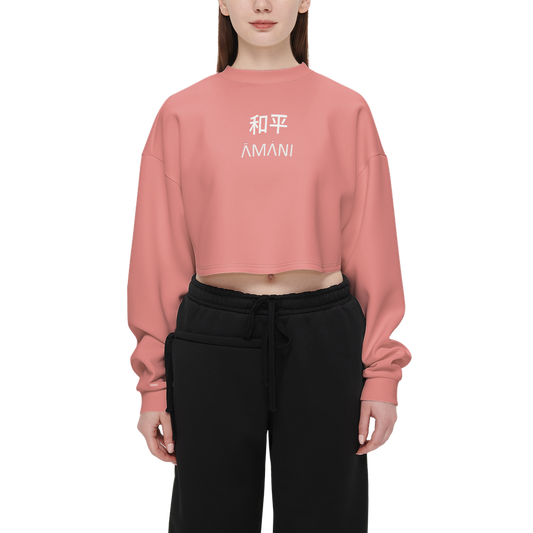 Amani-XO Women’s Cropped Crewneck Sweatshirt